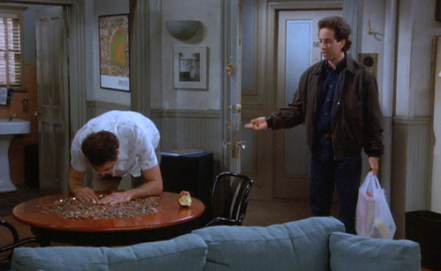 That's two allusions to Seinfeld so far. I think I'll go for the hat trick.